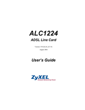 Zyxel Communications ALC1224 User Manual