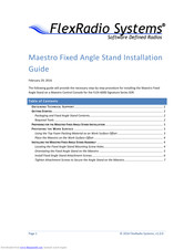 FlexRadio Systems Maestro Installation Manual