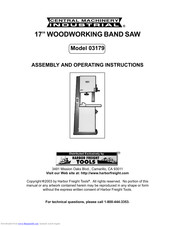Central Machinery 03179 Assembly And Operating Instructions Manual