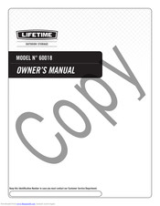 Lifetime 60018 Owner's Manual