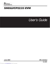 Texas Instruments SN65LVCP23 User Manual