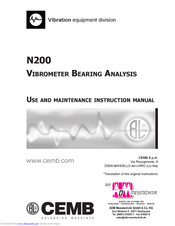 CEMB N200 Use And Maintenance Instruction Manual