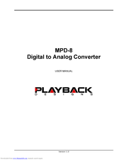 Playback Designs MPS-8 User Manual