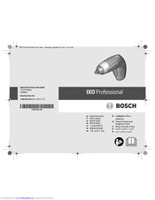 Bosch IXO Professional Original Instructions Manual