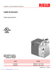 Riello RDB2.2R T1 BF FCX22 Installation, Use And Maintenance Instructions