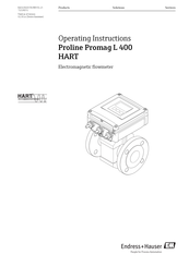 Endress+Hauser Proline Promag L 400 Operating Instructions Manual
