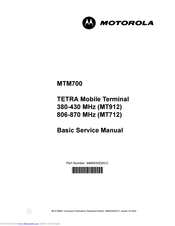 Motorola MTM700 Basic Service Manual