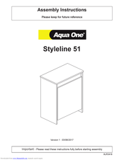 Aqua One Styleline 51 Assembly Instructions Manual