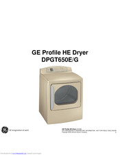 GE Profile DPGT650G Service Manual