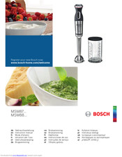 Bosch MSM87 Instruction Manual