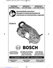 Bosch GCB10-5 Operating/Safety Instructions Manual