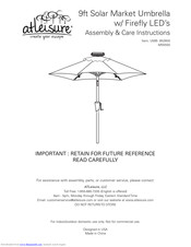 Atleisure UMB-952600 Assembly & Care Instructions