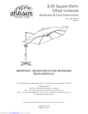Atleisure UMB-952590 Assembly & Care Instructions