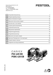 Festool CARVEX PSC 420 Original Operating Manual