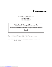 Panasonic KX-TD816RU Installation Manual And Programming Tables