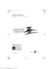 Zenith Z37LC6D Installation And Operating Manual