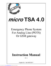 TELEDIF micro TSA 4.0 Instruction Manual