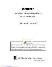 MARUZEN KOGYO BH221 Operating Manual