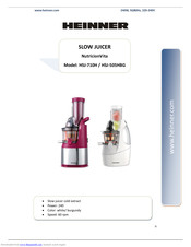 Heinner HSJ-505HBG Manual