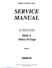 Nokia N-Gage NEM-4 Service Manual