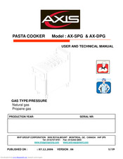 Axis AX-SPG User And Technical Manual