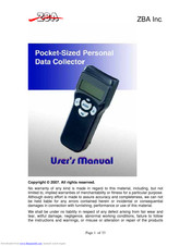 ZBA Z-1070 User Manual