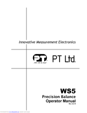 PT WS3-1500 Operator's Manual