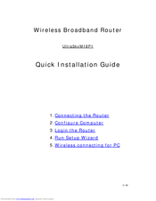 Solwise UltraSkyM18P1 Quick Installation Manual
