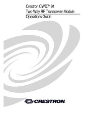 Crestron CWD7191 Operation Manual