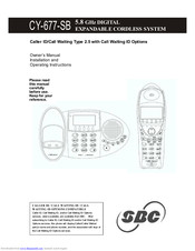 SBC CY-677-SB Owner's Manual Installation And Operating Instructions