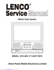 LENCO DVD-2051 Service Manual