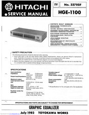 Hitachi HGE-IlOO Service Manual