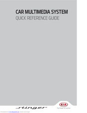 Kia Stinger Quick Reference Manual