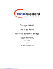 Trango brodband TrangoLINK-10 User Manual