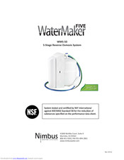 Nimbus Water Systems Five Water Maker WM5-50 Instruction