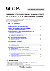 Toa VP-2000VX Installation Manual