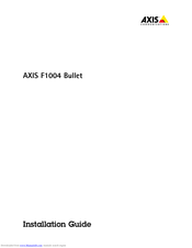 Axis F8804 Installation Manual