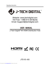 J-TECH JTECH-4K88-EX-RX Operating Instructions Manual