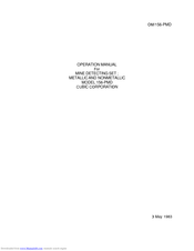 Cubic 156-PMD Operation Manual
