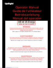 Upright AB-46 Bi-Energy Operator's Manual