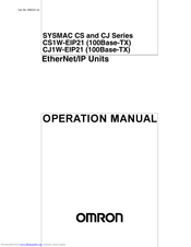 Omron CJ1W-EIP21 100Base-TX Operation Manual