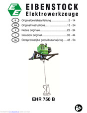EIBENSTOCK EHR 750 B Original Instructions Manual