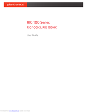 Plantronics RIG 100HX User Manual