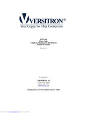 Versitron F270XAD Technical Manual