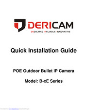 Dericam B-xE Series Quick Installation Manual