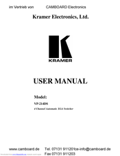 Kramer VP-214DS User Manual