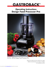 Gastroback 40964 Operating Instructions Manual