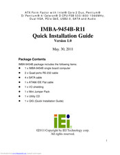 IEI Technology IMBA-9454B-R11 Quick Installation Manual