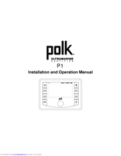 Polk Mono Omni P1 Installation And Operation Manual
