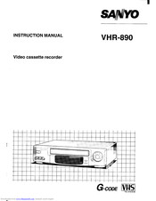 Sanyo VHR-890 Instruction Manual